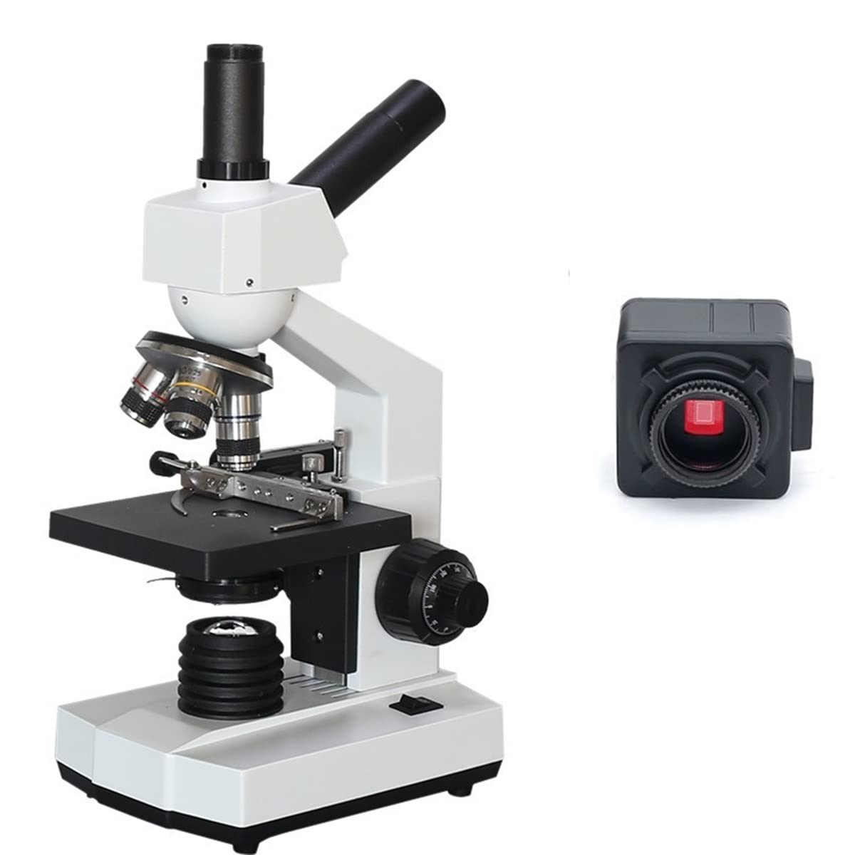 ASerZenith Microscope Kit 40X-1600X Compound Microscope 5.0Mp Usb Digital Camera Eyepiece Microscope Lens Adapters,Microscope Camera-1600X
