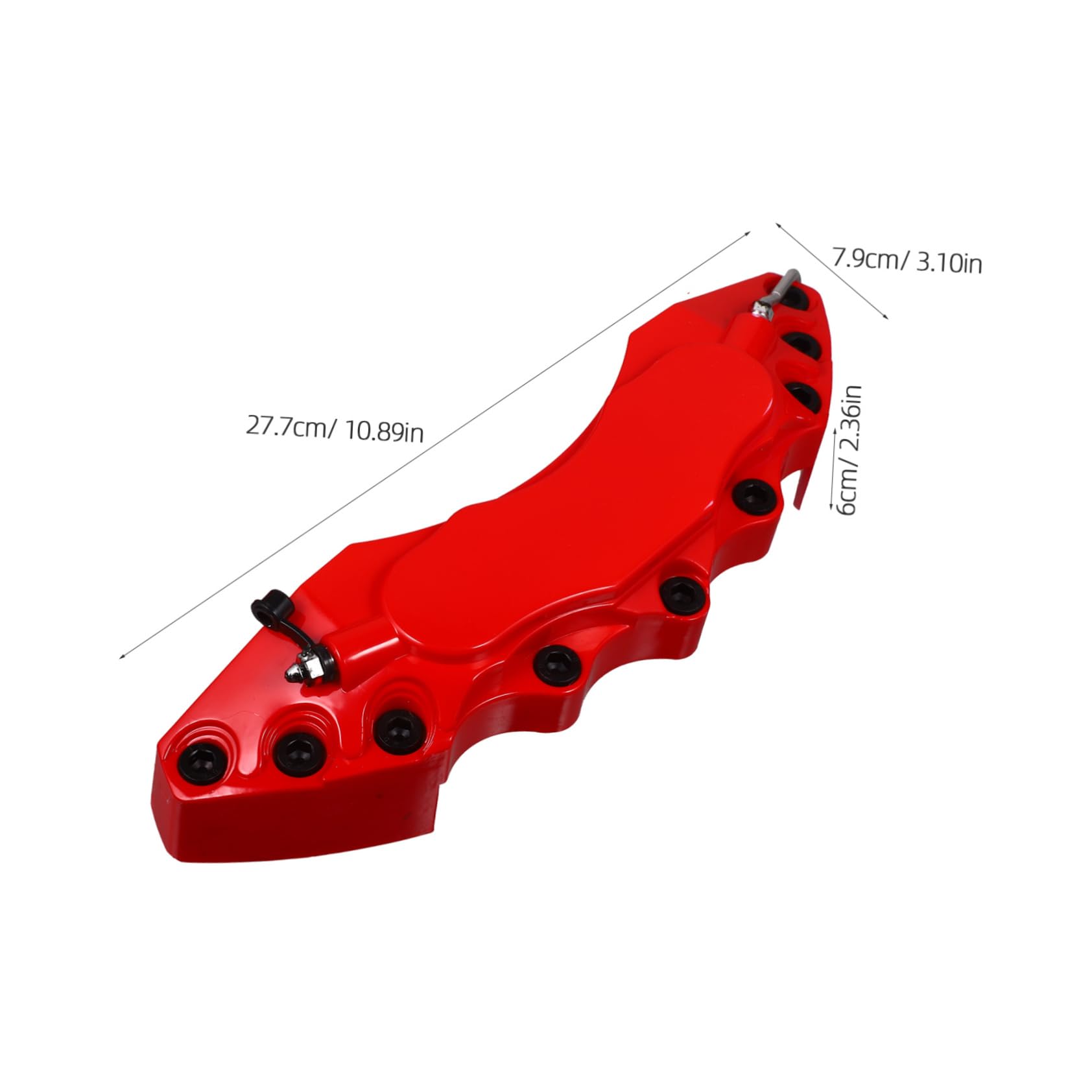 Copripinza Freno Auto Rosso in ABS, 1 Paio, Decorativo