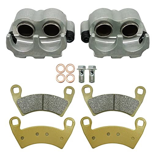 Image of M MATI Rear Left Right Brake Caliper Pads for Polaris Ranger Crew 1000 900 800 700 570-6 800 6x6 Diesel 1912374 1912375 1911427 1911429