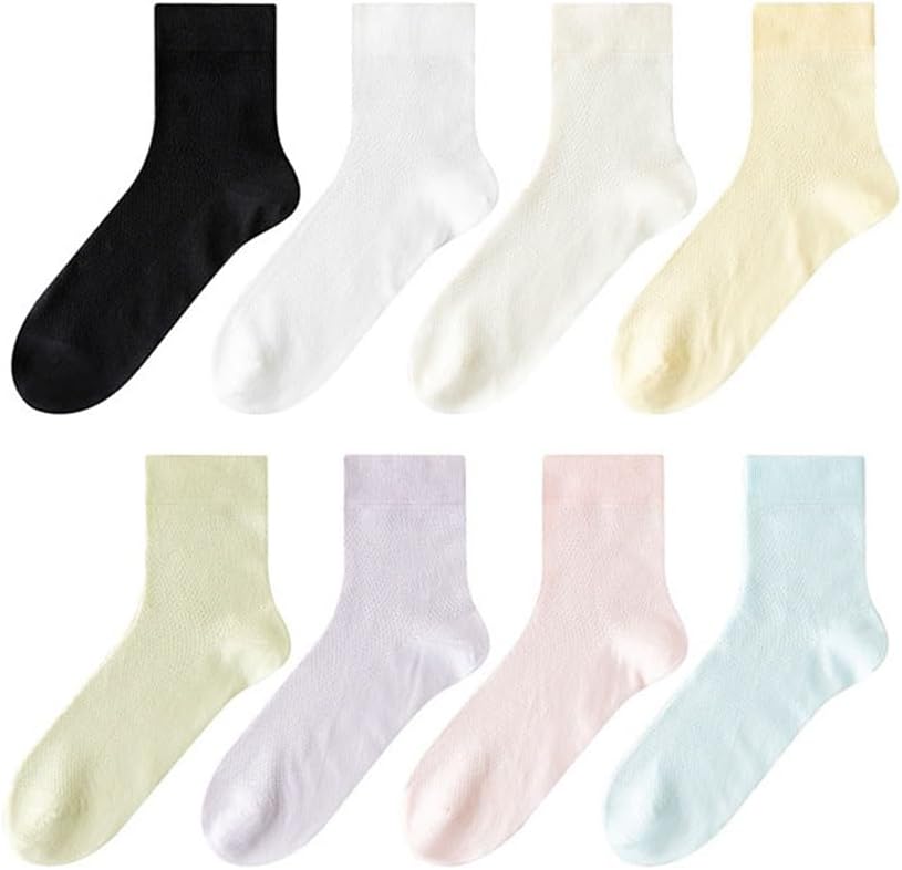 JSEIAJB Women S Socks Thin Mesh Boneless Mid Cut Cotton Socks