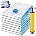 housse de rangement sous vide ,Sac sous Vide avec Pompe , 8 Packs 2*80x100 + 2*60x80cm + 4*50x70cmt Housses de Rangement sous Vide Voyages pour Vetements,Couvertures, Couettes, Literie,Oreillers