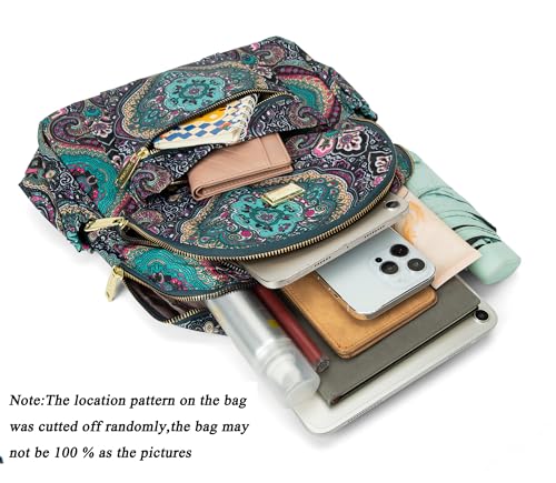 Image of Pealwel Mini Backpack Purse for Women,Small Nylon backpacks for Ladies Backpacks Women Anti Theft Travel Bag (Bohemian)