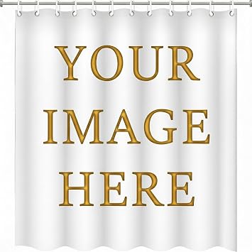 Custom Photo Shower Curtain Personalized with Your Picture, High Definition Printing on Waterproof Polyester Fabric with 12 Hooks, Unique Gift & Bathroom Decor