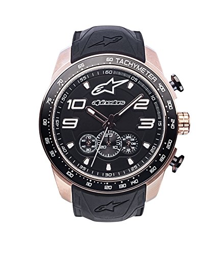 Alpinestars Mens Quartz Watch, Chronograph Display and Silicone Strap 1017-96011