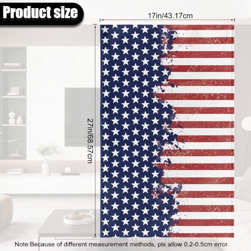 Hwzdsyxl American Flag Star Stripe Print Recliner Headrest Cover PU Leather Sofa Headrest Protector Non Slip Couch Head Rest Covers for Recline Chair,Furniture,Living Room,17x27in, 1 Piece by Hwzdsyxl - Used condition - Image 6