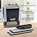 Trodat Printy 4912 Self Inking Do it Yourself (DIY) 4 line Personalized Custom Message or Address Stamp kit with Black Ink, Impression Size: 3/4” x 1-7/8” inch (Blue)