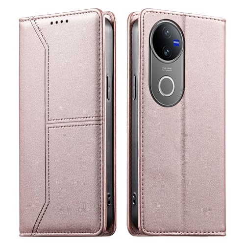 �Ή��@�� for Vivo V50 5G / V50E �t���b�v�X�^���h ���Ύ� �J�� �X���b�g ���z �ی�P�[�X Pink