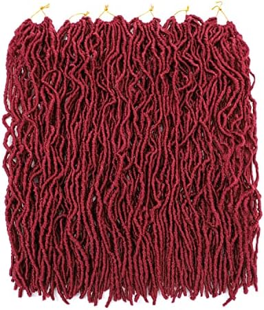 Soft Locs Crochet Hair for Black Women, Natural Faux Locs Crochet Braids, Pre Looped Synthetic Distressed Locs Braiding Hair (18Inch, 1Pack, #BUG)