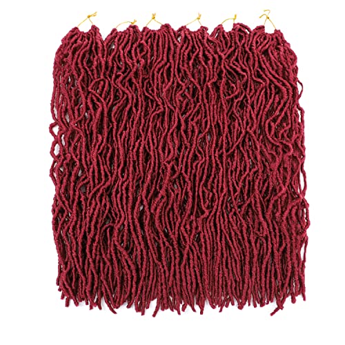 Soft Locs Crochet Hair for Black Women, Natural Faux Locs Crochet Braids, Pre Looped Synthetic Distressed Locs Braiding Hair (18Inch, 1Pack, #BUG)