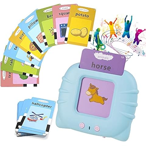 NAVESO Learning Toys for Toddlers, Talking Flash Cards Early Educational Toys, 224 Sheets 448 Words Early Preschool Educational Reading Machine, Montessori Interactive Gift for Kids Toddlers Cover
