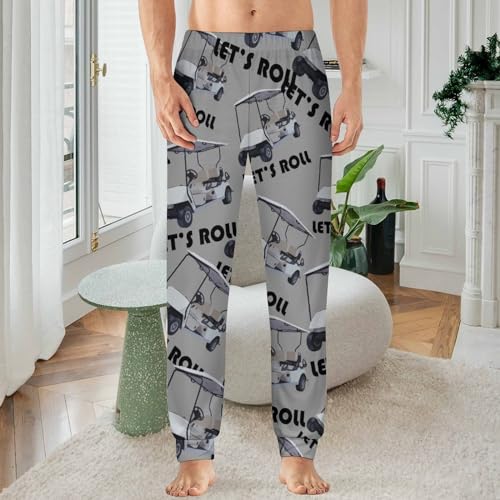 Let's Roll Golf Cart Men's Pajama Pants Soft Lounge Pants PJ Bottoms for Sleeping2
