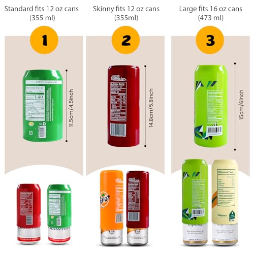 6-Pack Beer Can Covers that Look Like Soda for 12 oz, Skinny & 16 oz Cans by Wittynana - Used condition - Image 2