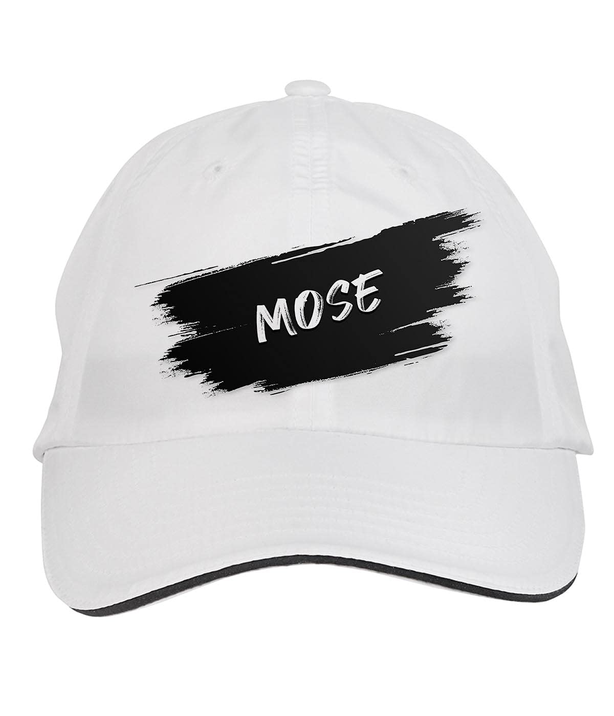 MakoroniMose Name Hat Adjustable Cap, DesZ58 White