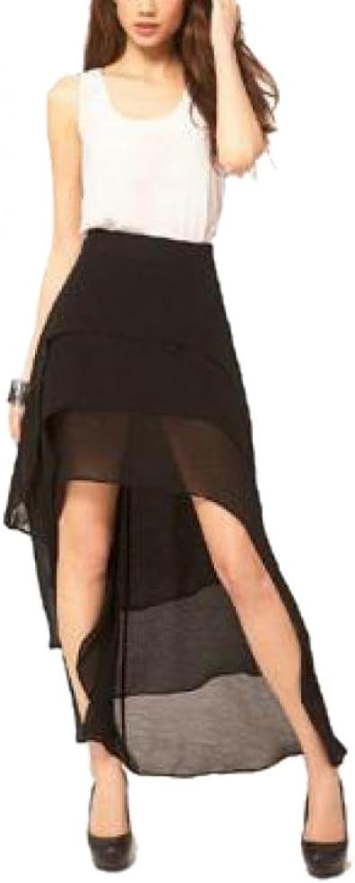 Neestaa Sheer Chiffon Layer Three Dovetail Skirt Chiffon Skirts
