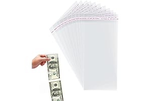 100Pcs Cake Money Holder Transparent Plastic Bags