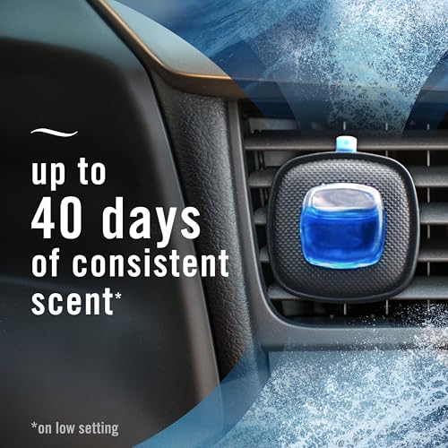 Image of Febreze Car Ocean Scent Air Freshener Vent Clip, .07 oz. Car Vent Clip, Pack of 4