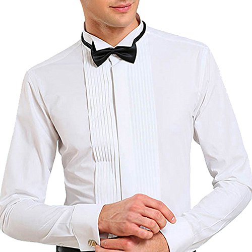 GEORGE BRIDE Hombres de la Camisa de los Hombres Aptos Delgado, Blanco, 41