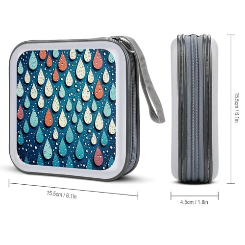Estuche rígido para CD de 40 unidades con cremallera y protección contra impactos 3