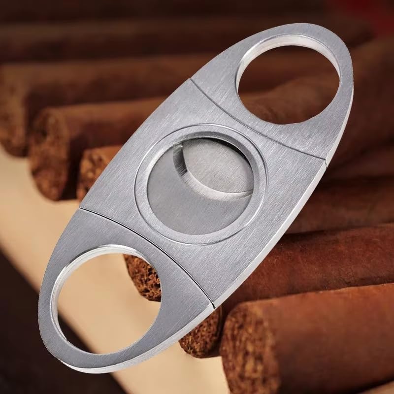 Cigar Cutter Stainless Steel Guillotine Manual Scissors Slicer Portable Smoking Accessories Tool(A)