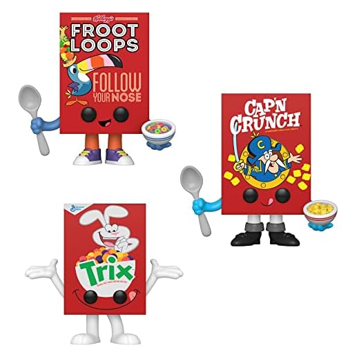 Funko POP! Vinyl Cereal Box Collectors Set- Froot Loops, Cap'n Crunch, and Trix