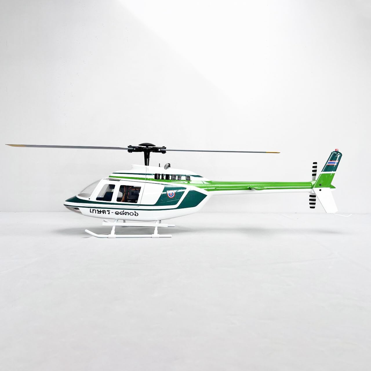 Roban 450 Size RTF B206 Green White RC Helicopter GPS Auto Return X1 Model