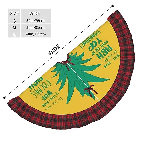 Tapis de sapin de Noël imperméable 121,9 cm et décorations de fêtes
