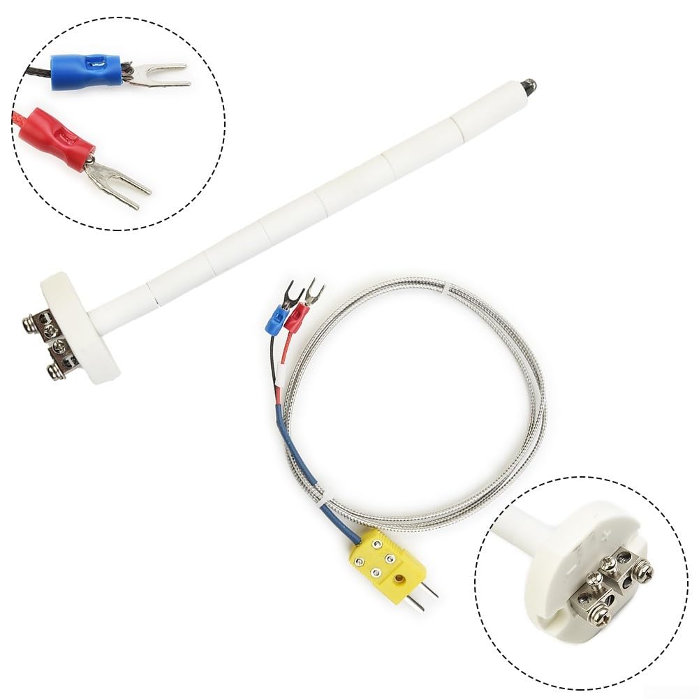 Clashpower K-Type Thermocouple Block Ceramic Kiln Insulator Kiln Probe Measuring Temperature -58 to 2372°F?-50 to 1300??, as picture show, 9B590VD1S10R02A7E9NOXG9