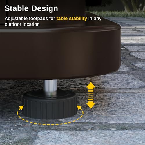 East Oak MT28BN2 28'' Stainless Steels Fire Pits Table, 50,000 Btu Upgraded Steel Gas Firepit For Outdoor thumb #6