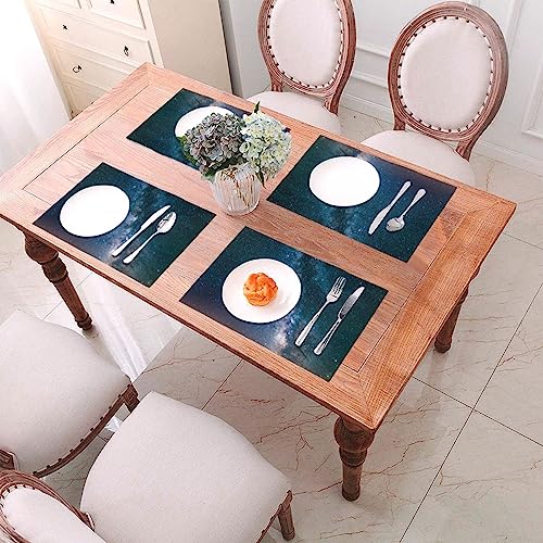 Sets de table en PVC imprimé route de nuit lavables et résistants