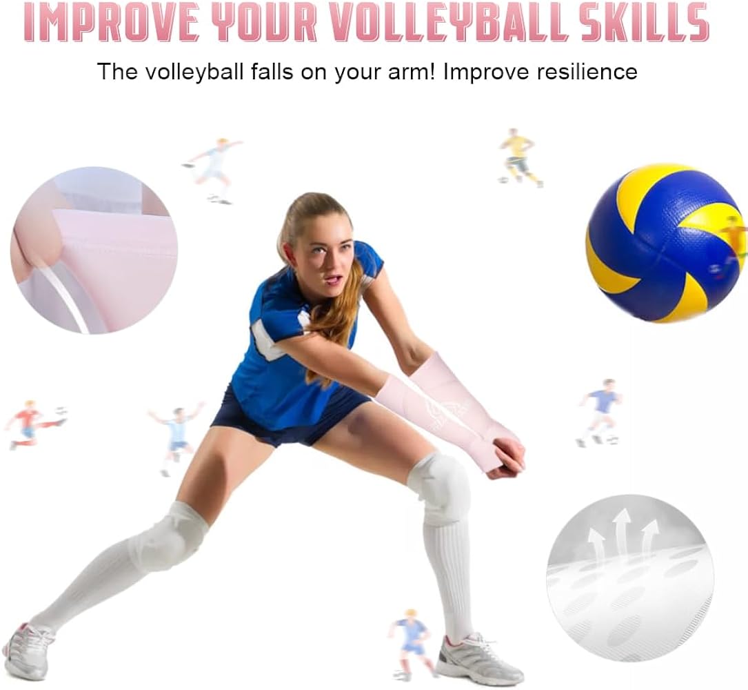 Manicotti Pallavolo Uomo Donna - Gomitiere Sportive Antiscivolo Per Braccio, 1 Paio - Foto 2