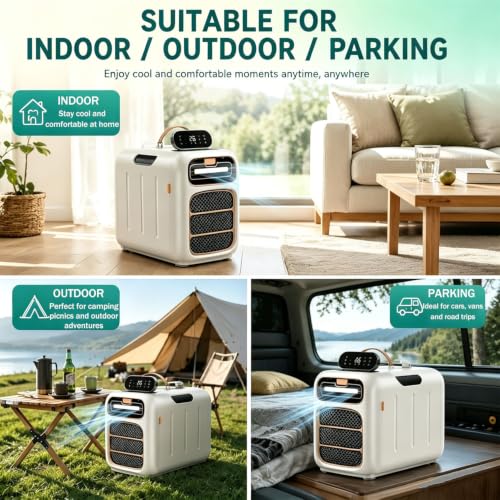 Portable Air Conditioner with Dehumidifier, Fast Cooling & Heating, Touch & Remote Control, Ultra Quiet (25-35dB), No Window Installation, Ideal for Bedroom, Office, Camping OnlyCooling - Image 8