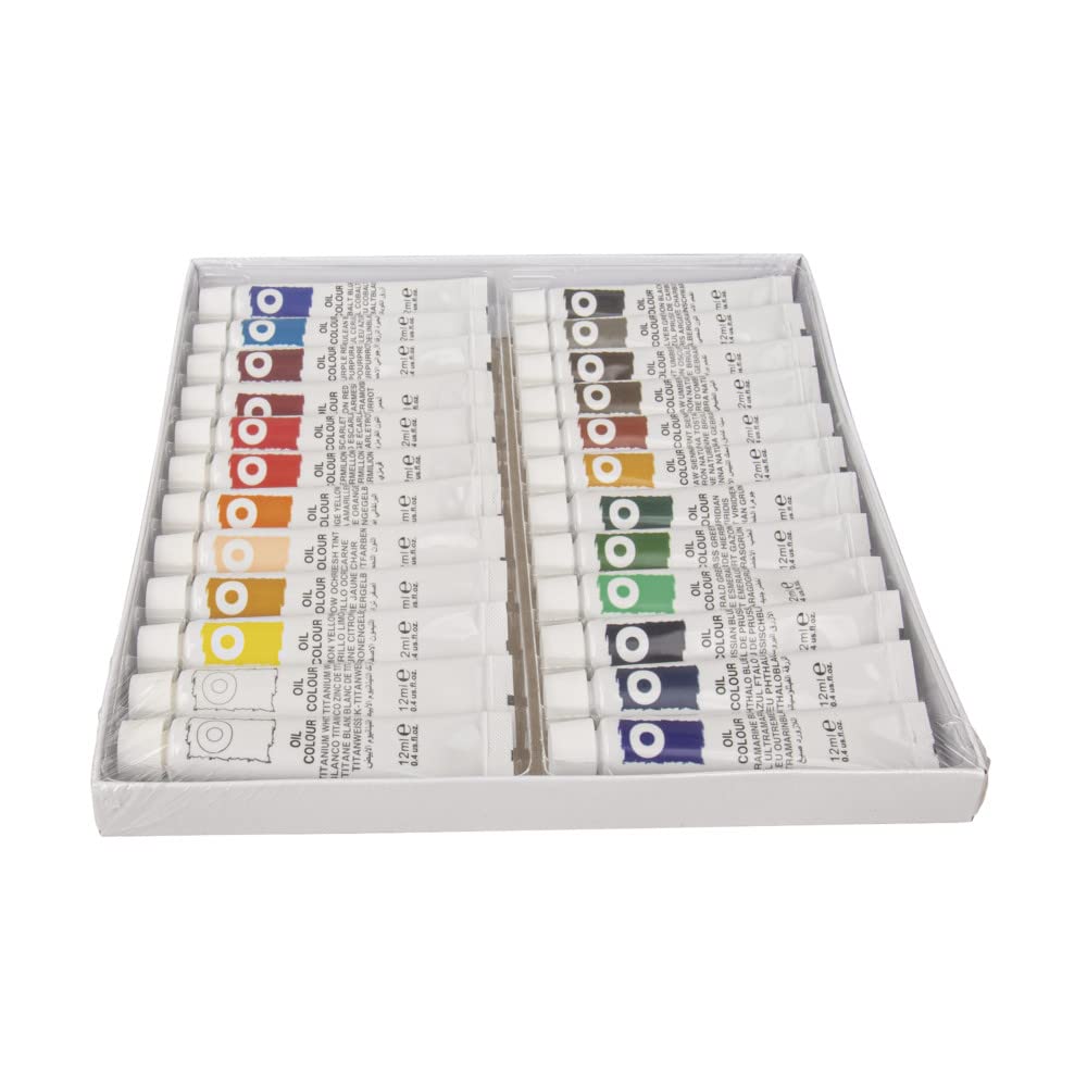 Rayher Artista Pinturas al óleo, Surtido, 24 colores x 12 ml, set, 288