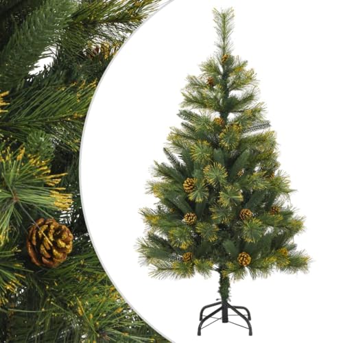Árbol de Navidad artificial de 120 cm estable y sin caída de hojas secas verde 3