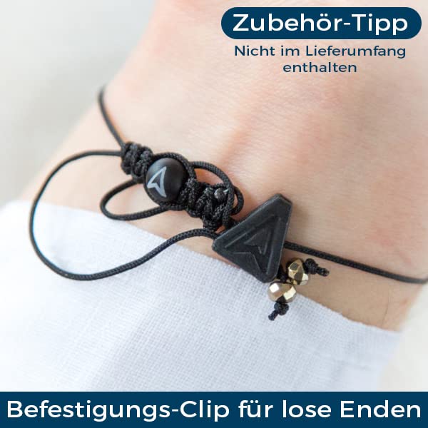6. Bild von Perlenarmband Herren und Damen "Aegean Mythos", Lavaarmband handgemacht in Deutschland, Vulkanlava mit Onyx-Stein, verstellbar mit Makramee (Large (⌀ 6mm), Rot (roter Türkis)) Large (⌀ 6mm)