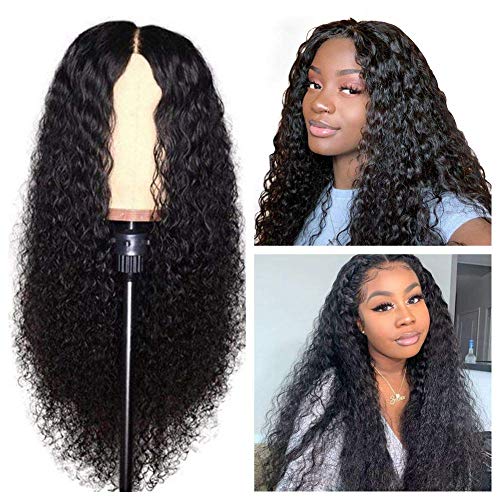 Water Wave 150% Density Curly Lace Front Wigs Human Hair with Baby Hair