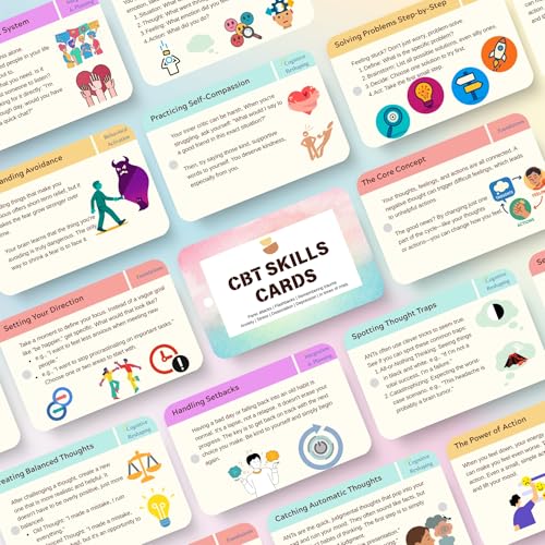 CBT Cards for Adults & Teens - Cognitive Behavioral Therapy Tools for Anxiety, Depression, Stress & Trauma Relief - Mental Health Coping Skills Flash Cards - Image 5