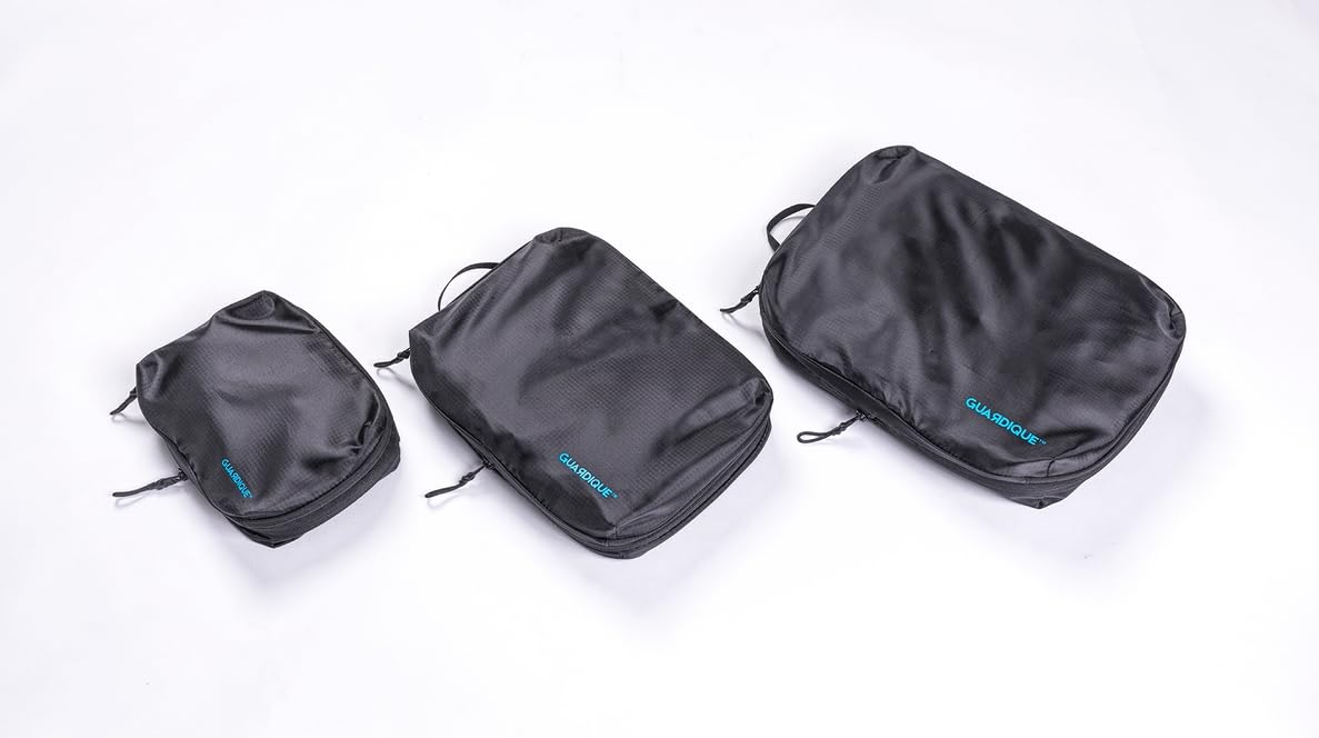 Set di 3 cubi di compressione per viaggi, organizzatori di imballaggi per bagagli, organizer per valigie, organizer per zaino (S, M, L)