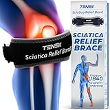 Tenex SRB Sciatica Pain Relief Device, Non Slip 10X Sciatica Relief Band For Sciatic Nerve Pain, Adjustable Single Leg Brace Targets UB40 Acupressure Point Behind Knee For Back Hip Leg Comfort, Daily Use