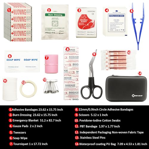 Small First Aid Kit - Portable & Waterproof for Travel & Emergencies