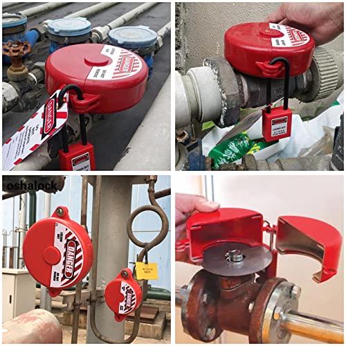 NORJIN 2 Pcs Gate Valve Lockout Device, Rotating Gate Valve Lock for 1