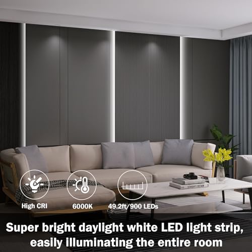 20 pies Cinta LED Blanca con Control y USB con Batería miniatura 6