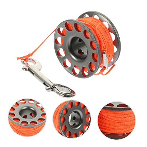 Spool de línea guía con clip anticaída para estabilidad en buceo 6