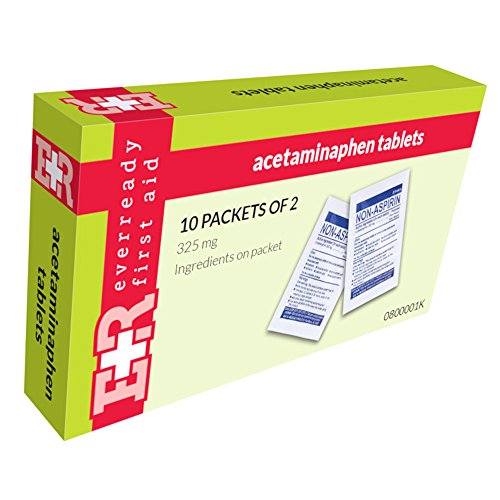 Ever Ready First Aid Acetaminaphen (Non Aspirin) Tablets, 325 Mg, 10 Packets of 2, in Kit Unit Box ( - //coolthings.us