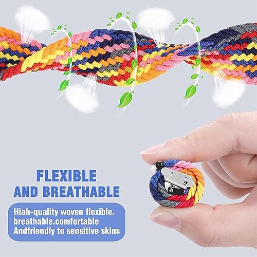 Band Compatible with Moonswatch, Stretchy Sport Solo Loop Strap Elastic Nylon Braided Women Men Strap Bracelet Wristband Replacement Compatible with Omega X Swatch Moonswatch Speedmaster with