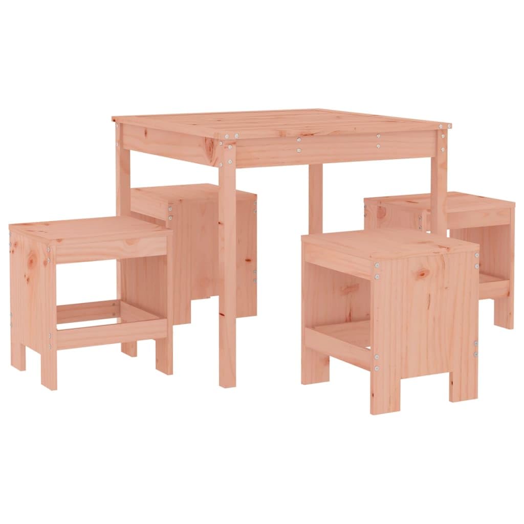 Ensemble à manger de jardin en bois massif contre le mobilier fragile