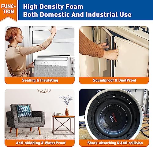 Image of CELLUX Single Side High Density Self Adhesive Foam Seal Tape Weather Stripping Doors and Window Insulation Soundproofing 24mm-Width 6mm-Thickness 5 Meter Length