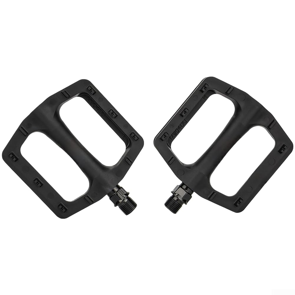Nylon Bike Pedals, Anti-Slip Design For Mountain Road Folding Bicycles, Lightweight DU Bearing, City Bicycle Pedals(Black)