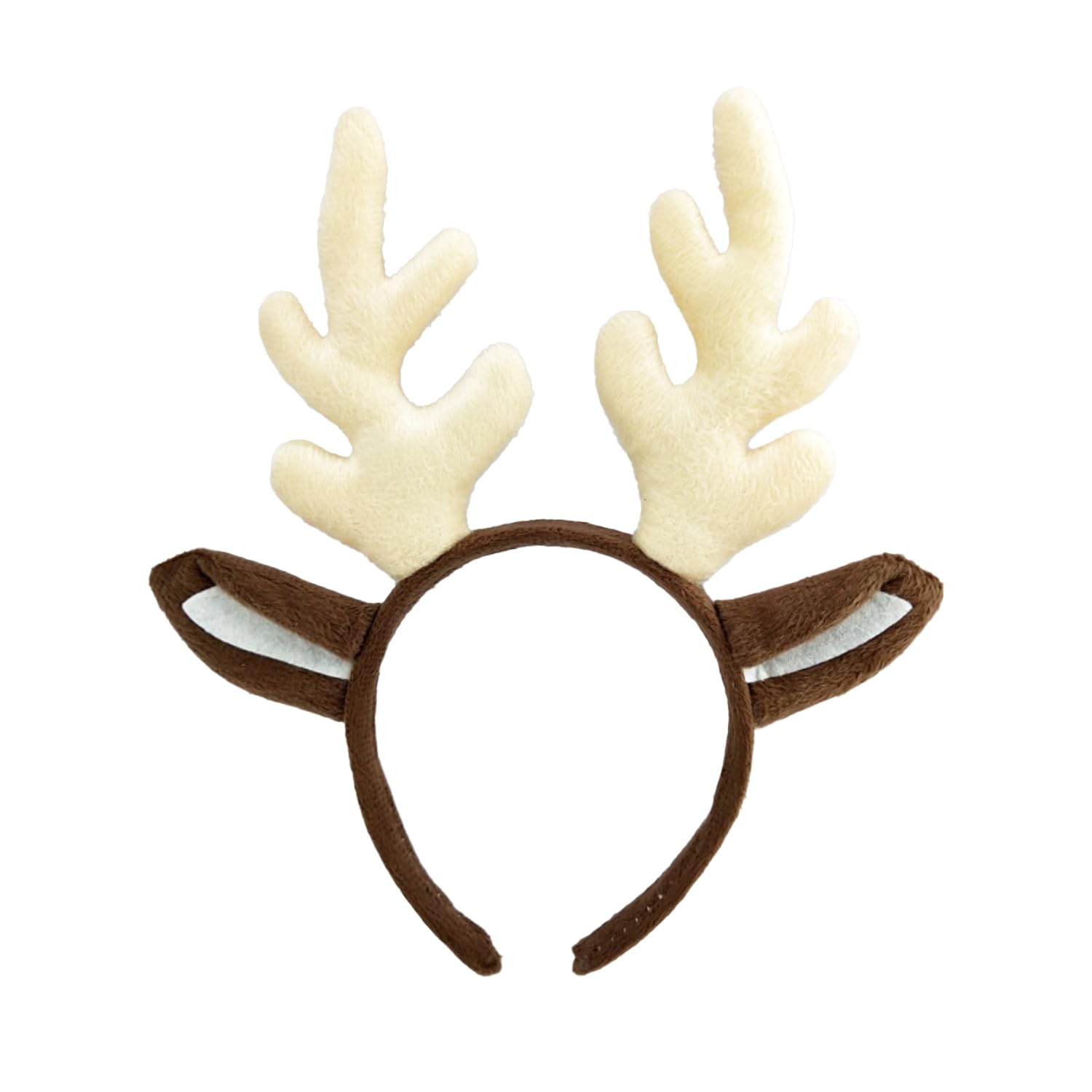 RmKbe Antler Headband Christmas Headbands Hair Hoop Christmas Reindeer Antler Headband Christmas Party Favors Supplies for Kids Adults (White) — image 1