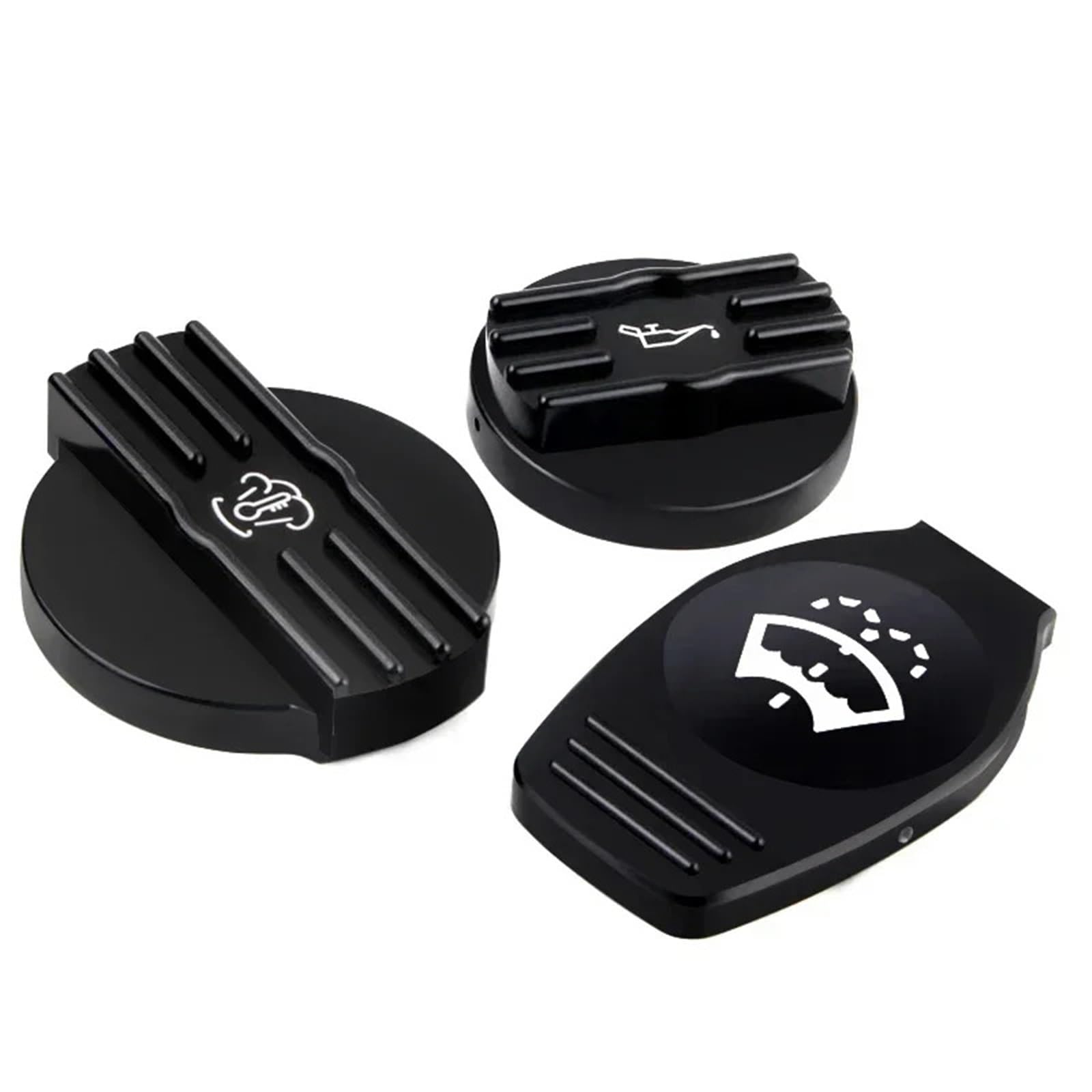Samochodowe korki wlewu oleju Pasuje do VW CC Golf 6 R MK6 Scirocco EA888 osłona silnika aluminiowy korek wlewu oleju butelki(Black)