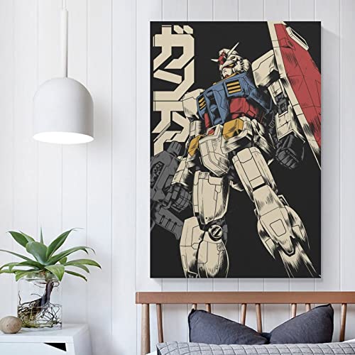 Image of XINYUELONG Anime RX 78 2 Gundam Poster Canvas Wall Art Painting Posters Decoration Room Decor Unframe 12x18inch(30x45cm)